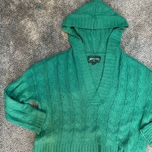 AE Green Cable Knit Sweater